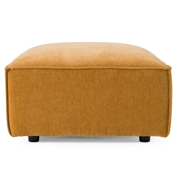 VIG Furniture Gene Modular Ochre Fabric Ottoman — Versatile Sectional Module, Durable Polyester, Mid-Century Comfort (98) VGSX-F6062-OT-OCHRE