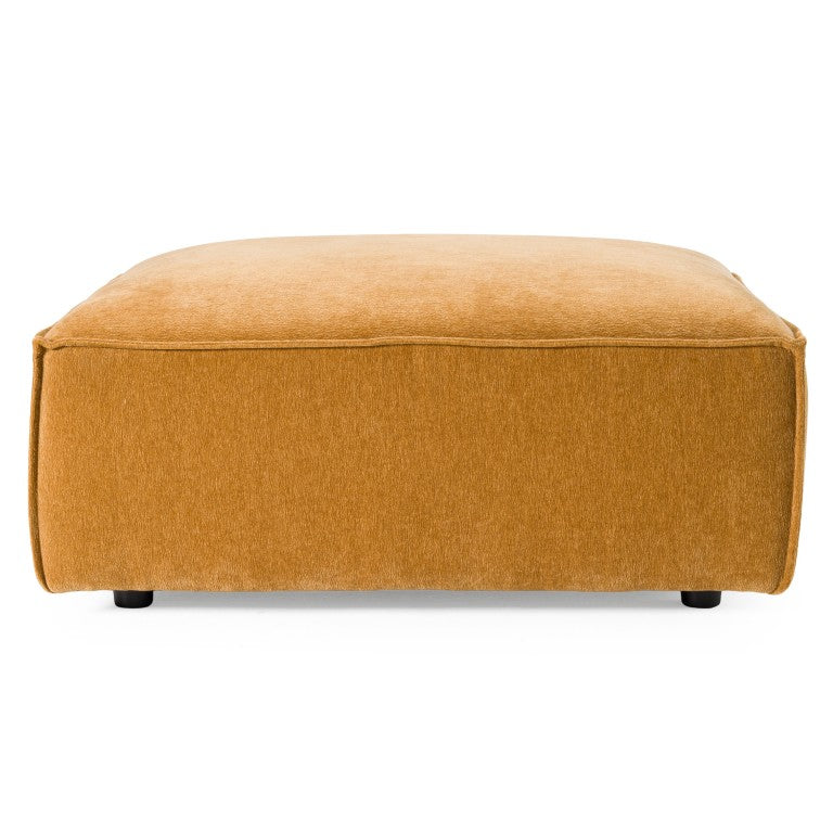 VIG Furniture Gene Modular Ochre Fabric Ottoman — Versatile Sectional Module, Durable Polyester, Mid-Century Comfort (98) VGSX-F6062-OT-OCHRE