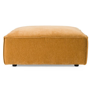 VIG Furniture Gene Modular Ochre Fabric Ottoman — Versatile Sectional Module, Durable Polyester, Mid-Century Comfort (98) VGSX-F6062-OT-OCHRE