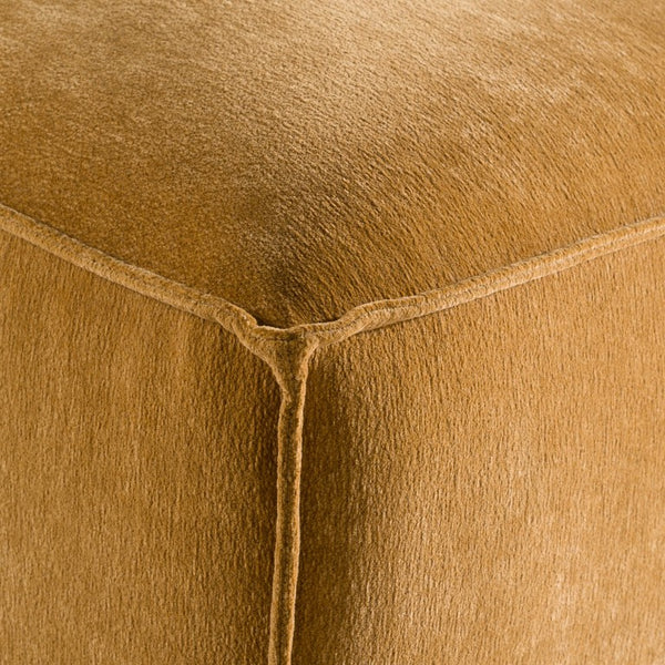 VIG Furniture Gene Modular Ochre Fabric Ottoman — Versatile Sectional Module, Durable Polyester, Mid-Century Comfort (98) VGSX-F6062-OT-OCHRE