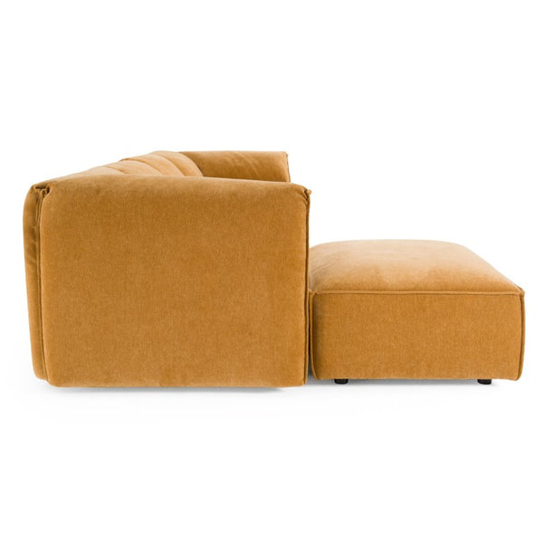 VIG Furniture Gene Modular 5-Piece Ochre Sectional Sofa — Versatile Layouts, Plush Feather-Blend Backs, Durable Build VGSX-F6062-5PC-OCHRE