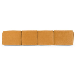 VIG Furniture Gene Modular 5-Piece Ochre Sectional Sofa — Versatile Layouts, Plush Feather-Blend Backs, Durable Build VGSX-F6062-5PC-OCHRE
