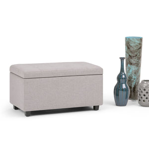 English Elm Cosmopolitan Storage Ottoman In Cloud Grey - Versatile Comfort, Stylish Design & Hidden Storage Solution B136P159766