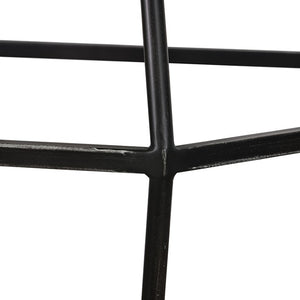 VIG Furniture Tartan Hexagonal Concrete & Metal End Table — Dark Grey Top, Black Steel Base, Stain‑ And Rust‑Resistant (22" W X 23" H) VGLBGEOM-LT70-02