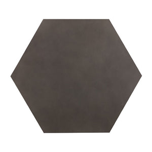 VIG Furniture Tartan Hexagonal Concrete & Metal End Table — Dark Grey Top, Black Steel Base, Stain‑ And Rust‑Resistant (22" W X 23" H) VGLBGEOM-LT70-02