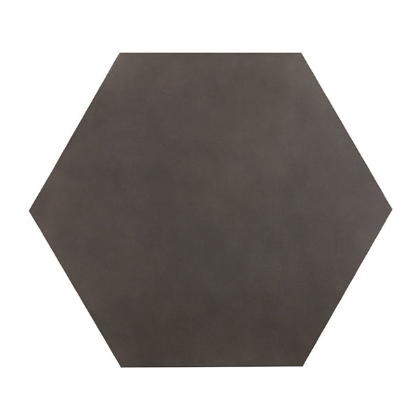 VIG Furniture Tartan Hexagonal Concrete & Metal End Table — Dark Grey Top, Black Steel Base, Stain‑ And Rust‑Resistant (22" W X 23" H) VGLBGEOM-LT70-02