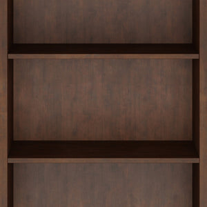 English Elm Amherst Solid Wood Five Shelf Bookcase Transitional Storage for Home or Office B136P158331