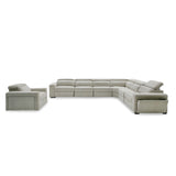 VIG Furniture Divani Casa Gering - Modern Beige Fabric Sectional With 2 Power Recliners VGMB-R191-P2-SECT-BGE