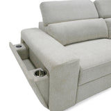 VIG Furniture Divani Casa Gering - Modern Beige Fabric Sectional With 2 Power Recliners VGMB-R191-P2-SECT-BGE