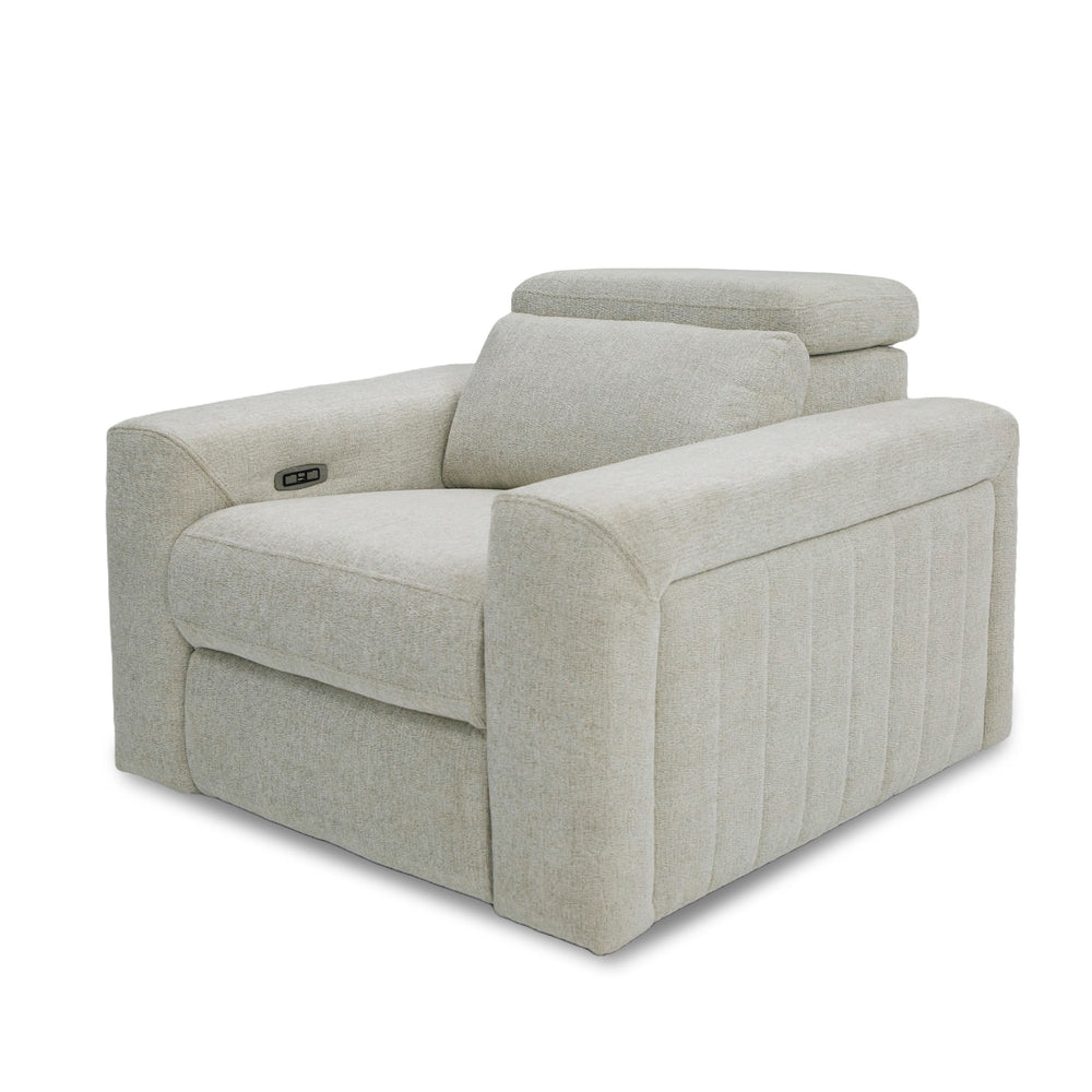 VIG Furniture Divani Casa Gering - Modern Beige Fabric Power Recliner Chair VGMB-R191-P2-RCLN-BGE