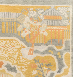 Surya Geisha 5' X 8' Handmade Wool Rug - Elegant Hand-knotted Design For Luxurious Home Décor Appeal Mustard Wool Ges1000-58