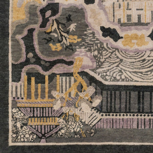 Surya Geisha 5' X 8' Handmade Wool Rug - Elegant Hand-knotted Design For Luxurious Home Décor Appeal Dark Green Wool Ges1006-58