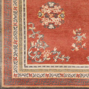 Surya Geisha 5' X 8' Handmade Wool Rug - Elegant Hand-knotted Design For Luxurious Home Décor Appeal Rust Wool Ges1009-811