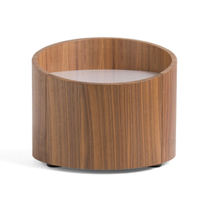 VIG Furniture Modrest Geneva - Modern Walnut Round Nightstand VGWCC522B-WAL