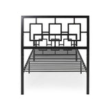 Christopher Knight Home® - Noble House - Claudia Modern Iron Twin Bed Frame, Flat Black