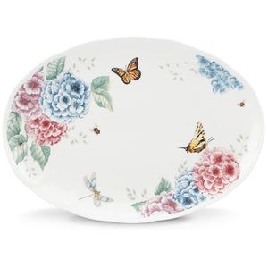 Lenox Butterfly Meadow Hydrangea 16" Oval Serving Platter Multi, WHITE PORCELAIN 841009