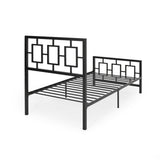 Christopher Knight Home® - Noble House - Claudia Modern Iron Twin Bed Frame, Flat Black