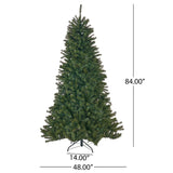 Christopher Knight Home® - Noble House - 7-foot Noble Fir Pre-Lit Multi-Colored String Light Hinged Artificial Christmas Tree