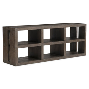 Bernhardt Bernhardt Outline Console Table — Wire-Brushed Oak Cassel Finish, 6 Open Cubes, Arts & Crafts Flair 360826