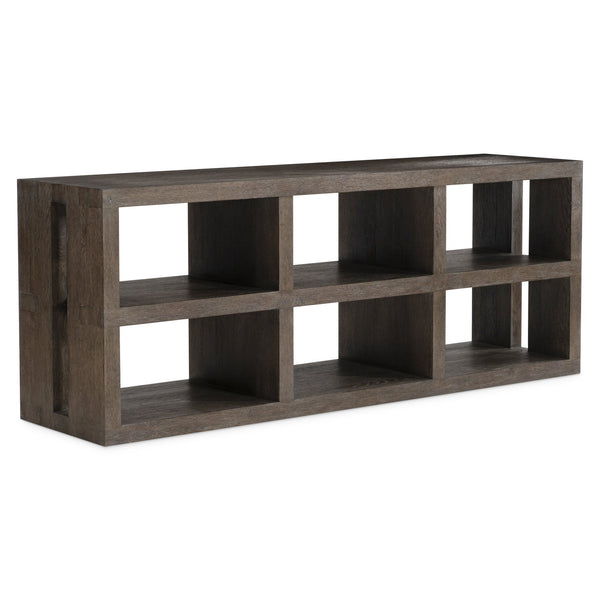 Bernhardt Bernhardt Outline Console Table — Wire-Brushed Oak Cassel Finish, 6 Open Cubes, Arts & Crafts Flair 360826
