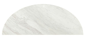 Hooker Furniture Modern Sculptural Two-Drawer Nightstand With Marble Top, Pewter Accents, Oak Veneer Texture And Soft-Close Drawers Medium Brown 6850-90215-89