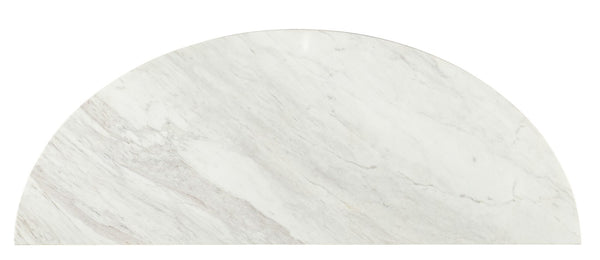 Hooker Furniture Modern Sculptural Two-Drawer Nightstand With Marble Top, Pewter Accents, Oak Veneer Texture And Soft-Close Drawers Medium Brown 6850-90215-89