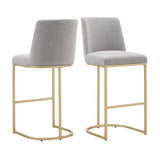 Homelegance By Top-Line Arvind Bar and Counter Stool (Set of 2) Grey Metal