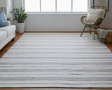 Feizy Rugs Duprine PET/Polyester Hand Woven Casual Rug Gray/Ivory 8' x 11'