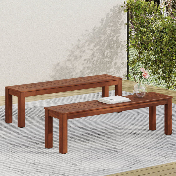 Christopher Knight Home® Set of Manila Acacia Wood Benches: