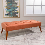 Christopher Knight Home® Dilwyn Orange Tufted Ottoman - Plush & Stylish