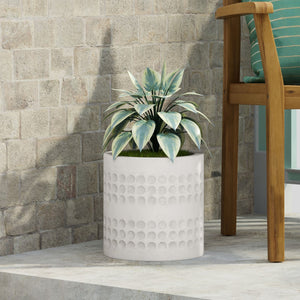 Christopher Knight Home® - Noble House - Morelos Outdoor Small Cast Stone Planter, Antique White