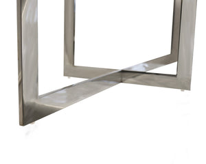 Pasargad Luxe Faux Marble & Steel Console Table – Modern Elegance For Your Home Décor Needs Black Glass & Steel Gg-1028