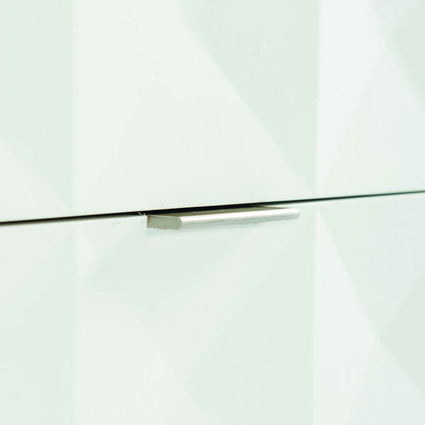 Bernhardt Bernhardt Axiom Nightstand With 3-D Inverted Pyramid Motif, Two-Tone Finish & Three Drawers 381236