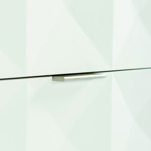 Bernhardt Bernhardt Axiom Patterned Dresser With 3-D Inverted Pyramid Drawers, Dual-Tone Plaster Finish, 6-Drawer Glam Transitional Storage 381056