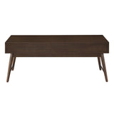 Homelegance By Top-Line Sarai Wood 2-Drawer Coffee Table Walnut MDF