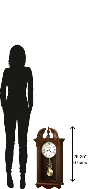 Hekman Furniture 625466 Malia Wall Clock - Elegant Cherry Finish, Westminster Chimes, Durable Design For Home Decor Cherry Bordeaux Malia Wall Clock 625466