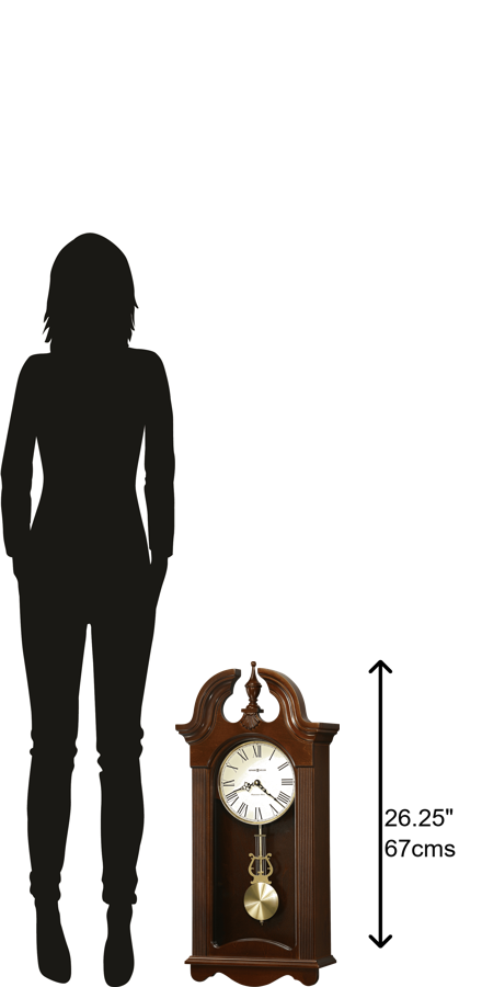 Hekman Furniture 625466 Malia Wall Clock - Elegant Cherry Finish, Westminster Chimes, Durable Design For Home Decor Cherry Bordeaux Malia Wall Clock 625466