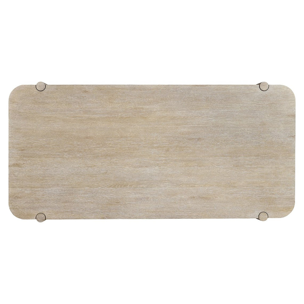 Bernhardt Bernhardt Antibes Dining Table In Roz Rustic Oak — 90" Rectangular Rustic-Modern Centerpiece, Sturdy Elegance 350222