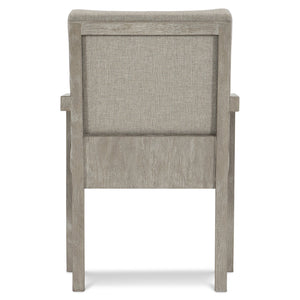 Bernhardt Bernhardt Foundations Arm Chair In Cerused Acacia Light Shale Finish — Woven Upholstery, Modern Rustic Comfort 306548