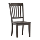 Homelegance By Top-Line Juliette Slat Back Wood Dining Chairs (Set of 2) Black Rubberwood