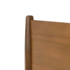 English Elm Cohron Solid Acacia Twin Platform Bed with Splayed Legs and Mid-century Modern Style 67062.00MEDBRN-CK-FULL BED