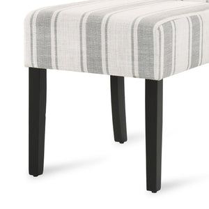 English Elm Christopher Knight Home® - DINING Chair with Plush Fabric Upholstery, Rubberwood Legs, Contemporary Minimalist Comfort and Style Grey Stripe 60162.00GRYLNN