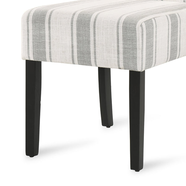 English Elm Christopher Knight Home® - DINING Chair with Plush Fabric Upholstery, Rubberwood Legs, Contemporary Minimalist Comfort and Style Grey Stripe 60162.00GRYLNN