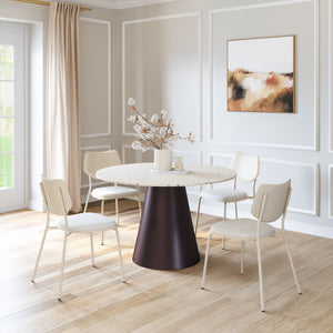 Zuo Modern Zeal Dining Chair Set Of 4 - Modern Light Gray Upholstered Design For Stylish Dining Spaces Gray 100% Polyester,Pvc,Plywood,Steel 110864-zuo-modern