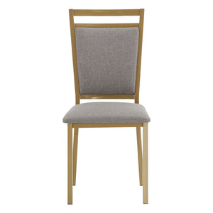 Homelegance By Top-Line Aristos Metal Upholstered Dining Chairs Gold Metal