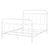 Homelegance By Top-Line Gracen Casted Knot Metal Bed White Metal