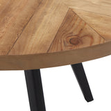 Homelegance By Top-Line Fabrizio Oak Top Black Finish Dining Table Oak MDF