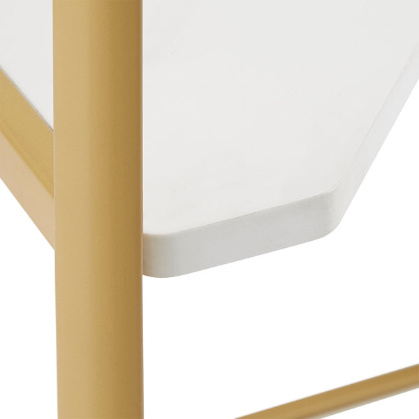 Homelegance By Top-Line Donnell Two-Tone Corner Bookcase Gold Iron