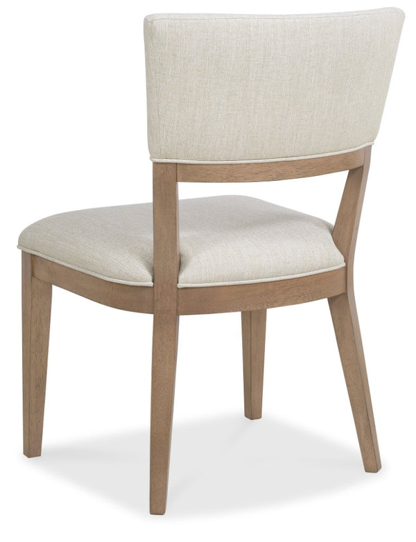 Hooker Furniture Sonnet Upholstered Side Chair With Savile Oatmeal Fabric, White Oak Wren Finish, Tailored Trim 6072-75510-85