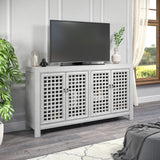 English Elm Steve Silver - Rio - 4 Door Accent Cabinet - Gray